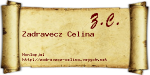 Zadravecz Celina névjegykártya